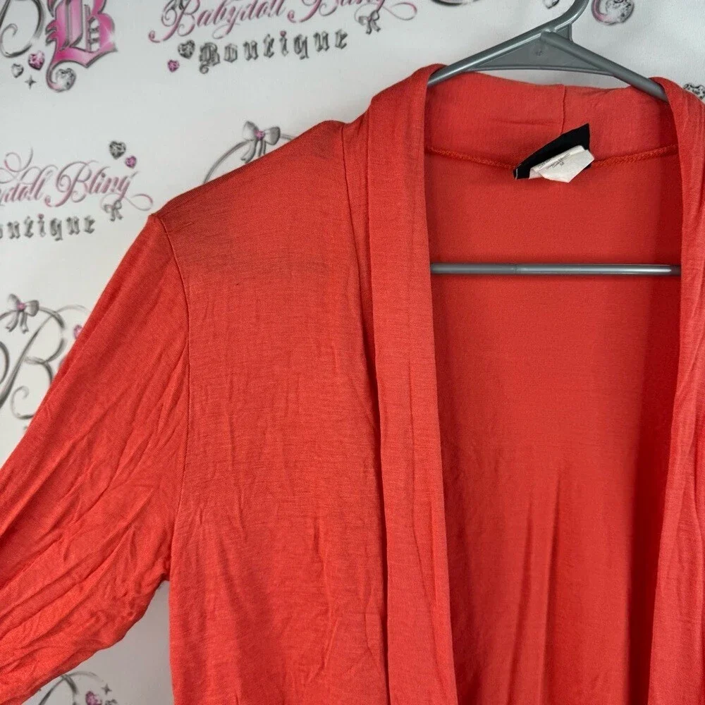 Jkla California cardigan waterfall Women's orange Red Open Front Cardigan